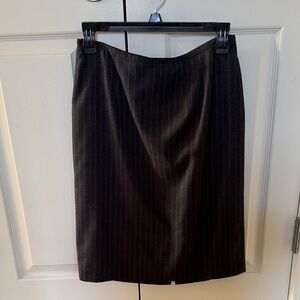 Calvin Klein Black Pinstripe Pencil Skirt